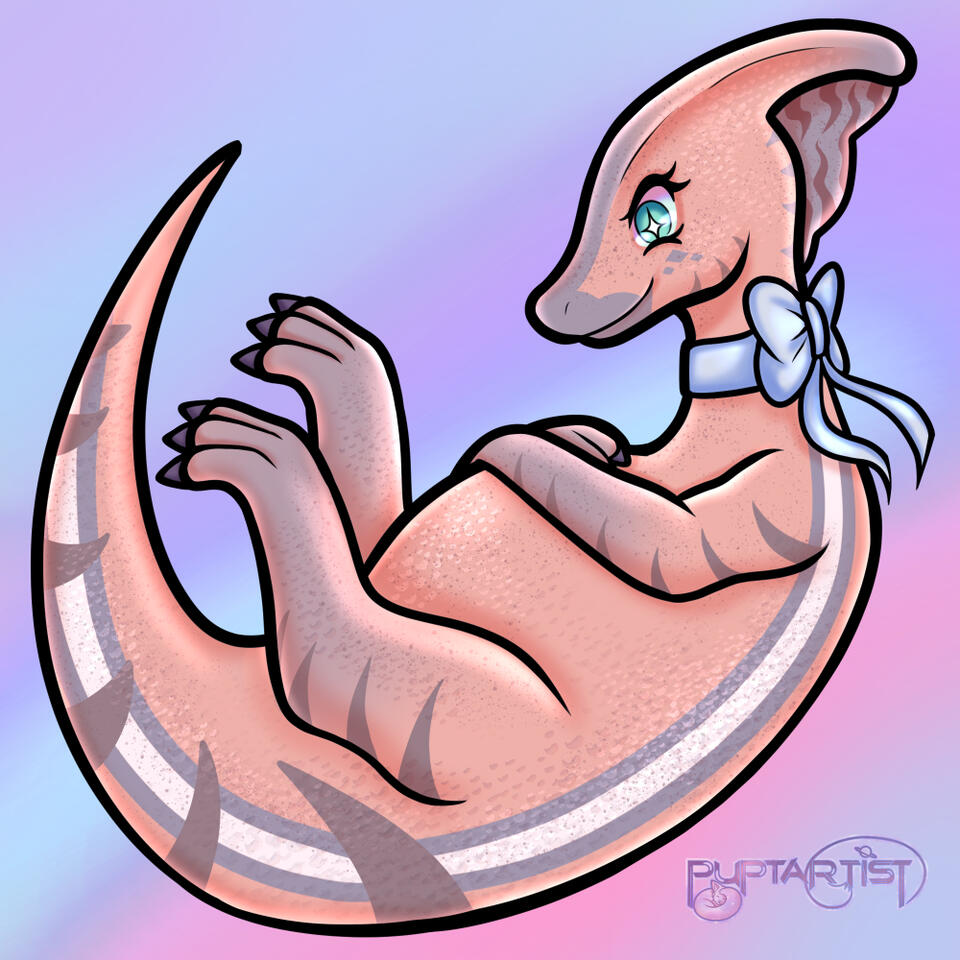 Silly pregnant parasaur for PocketParas
