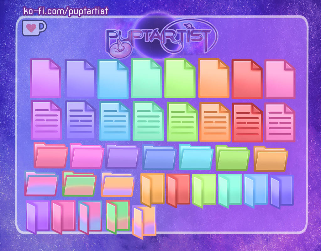 free colorful file icons