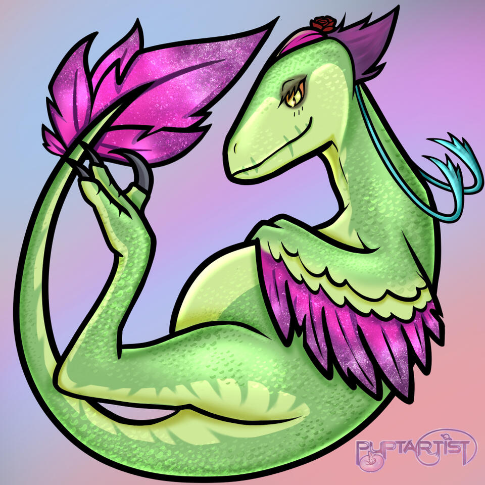 Silly pregnant raptor for KiraP